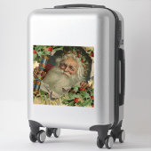 Vrolijke Kerstman Antiek Classic Sticker (Koffer)