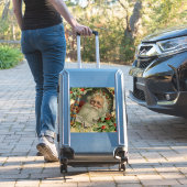 Vrolijke Kerstman Antiek Classic Sticker (Koffer Insitu)