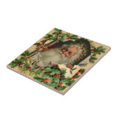Vrolijke Kerstman Antiek Classic Tegeltje (Zijkant)