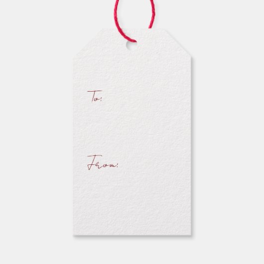 Vrolijke Kerstman bij de open haard Cadeaulabel (Achterkant)