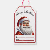 Vrolijke Kerstman cadeau label Cadeaulabel (Achterkant)