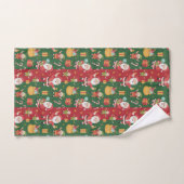 Vrolijke Kerstman en elfen Bad Handdoek (Handdoek)