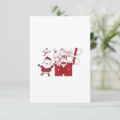 Vrolijke Kerstman en geschenkdoos Kaart (Staand voorkant)