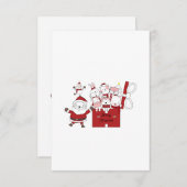 Vrolijke Kerstman en geschenkdoos Kaart (Voorkant / Achterkant)