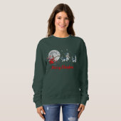 Vrolijke kerstman en Husky's Trui (Voorkant volledig)