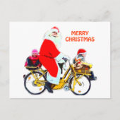 Vrolijke kerstman en Kinder Feestdagenkaart (Voorkant)