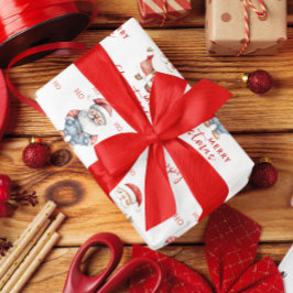 Vrolijke Kerstman Ho Ho Ho Vrolijke Kerst Cadeaupapier