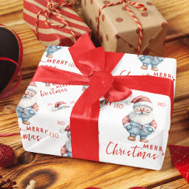 Vrolijke Kerstman Ho Ho Vrolijk Kerstfeest Cadeaupapier