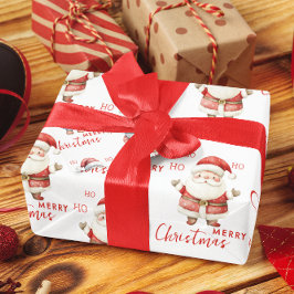 Vrolijke Kerstman Ho Ho Vrolijk Kerstfeest Cadeaupapier