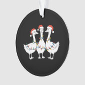 Vrolijke Kerstman Hoed Eenden Vakantie Kerstman Ee Ornament (voorkant)