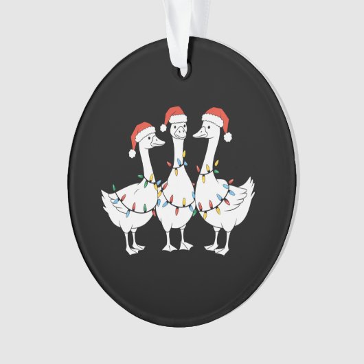 Vrolijke Kerstman Hoed Eenden Vakantie Kerstman Ee Ornament (voorkant)