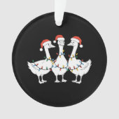 Vrolijke Kerstman Hoed Eenden Vakantie Kerstman Ee Ornament (voorkant)