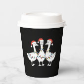 Vrolijke Kerstman Hoed Eenden Vakantie Kerstman Ee Papieren Bekers (Voorkant)