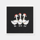 Vrolijke Kerstman Hoed Eenden Vakantie Kerstman Ee Servet (Voorkant)