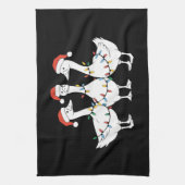 Vrolijke Kerstman Hoed Eenden Vakantie Kerstman Ee Theedoek (Verticaal)