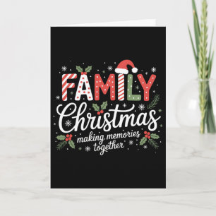 Vrolijke Kerstman Hoed Familie Kerstmis Matching K Kaart