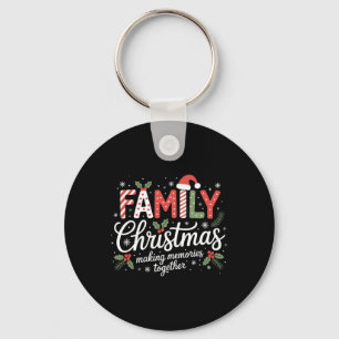 Vrolijke Kerstman Hoed Familie Kerstmis Matching K Sleutelhanger