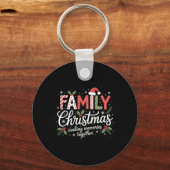 Vrolijke Kerstman Hoed Familie Kerstmis Matching K Sleutelhanger (Voorkant)