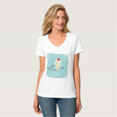 Vrolijke Kerstman Hoed Uil T-shirt (Voorkant volledig)