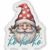 Vrolijke Kerstman in feestelijke kerstkleuren Sticker (Voorkant)