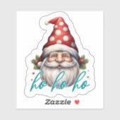 Vrolijke Kerstman in feestelijke kerstkleuren Sticker (Vel)