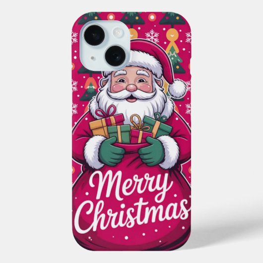 Vrolijke Kerstman iPhone / iPad hoesje (Achterkant)
