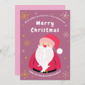  vrolijke kerstman Kaart (Voorkant / Achterkant)