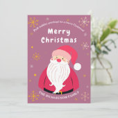  vrolijke kerstman Kaart (Staand voorkant)