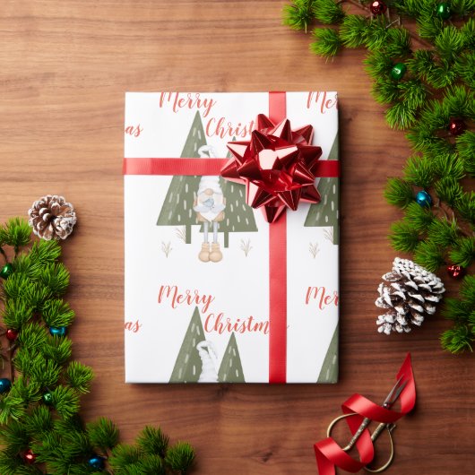 Vrolijke Kerstman Kabouter Cadeaupapier (Feestdagen Geschenken)