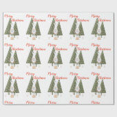 Vrolijke Kerstman Kabouter Cadeaupapier (Vlak)