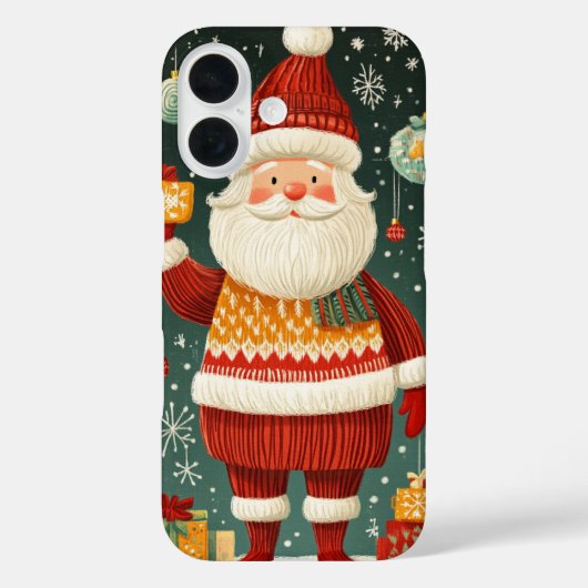 Vrolijke Kerstman Kerst Feestelijke Cadeaus Case-Mate iPhone Case (Achterkant)