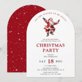 Vrolijke Kerstman Kerstfeest Kaart (Voorkant / Achterkant)