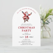 Vrolijke Kerstman Kerstfeest Kaart (Staand voorkant)