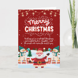 Vrolijke Kerstman Kerstgroetkaart Feestdagen Kaart