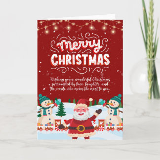 Vrolijke Kerstman Kerstgroetkaart Feestdagen Kaart