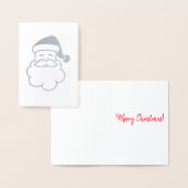 Vrolijke Kerstman Kerstman Xmas Folie Kaart (Display)