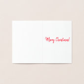 Vrolijke Kerstman Kerstman Xmas Folie Kaart (Binnen)