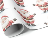 Vrolijke Kerstman Kerstmis Cadeaupapier (Rol Hoek)