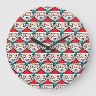 Vrolijke Kerstman Kerstmis Patroon Grote Klok