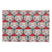 Vrolijke Kerstman Kerstmis Patroon Kussensloop (Achterkant)