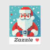 Vrolijke Kerstman Kerstmis Sticker (Vel)