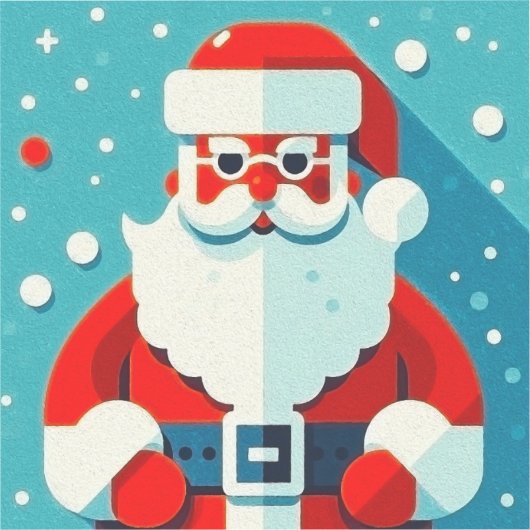 Vrolijke Kerstman Kerstmis Sticker (Voorkant)