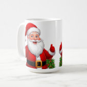 Vrolijke Kerstman Koffiemok (Voorkant links)
