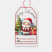Vrolijke Kerstman labels Cadeaulabel (Achterkant)