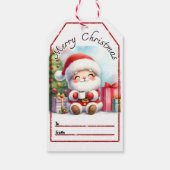 Vrolijke Kerstman labels Cadeaulabel (Achterkant)