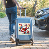 Vrolijke Kerstman met cadeaudozen Sticker (Koffer Insitu)