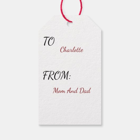 Vrolijke kerstman met speciale kerstvreugde cadeaulabel (Achterkant)