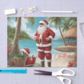 Vrolijke Kerstman op Tropical Island Tissuepapier (Craft)