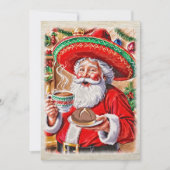 Vrolijke Kerstman & Pan Dulce Kleurrijke Mexicaans Feestdagenkaart (Voorkant)
