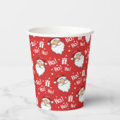 Vrolijke Kerstman Papieren Bekers (Achterkant)